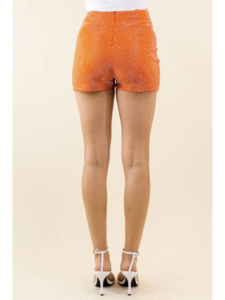 Cloud Ten - Wholesale Shorts - Women's - CP6126A-1 - RHINESTONE ZIP SHORTS11