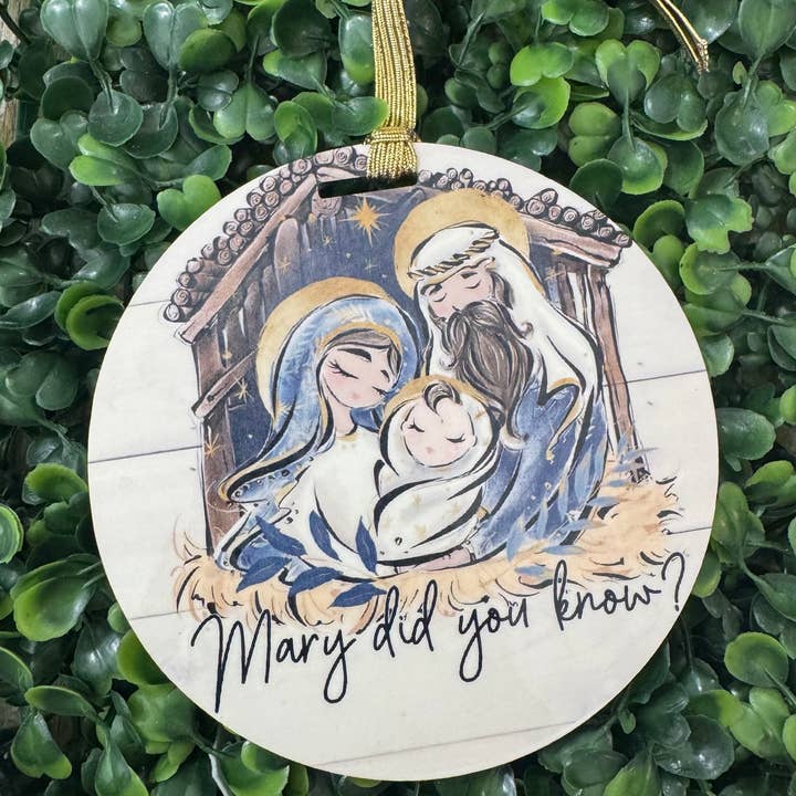 Mary, wusstest du Weihnachtsornament für den Großhandel von Boutique Unique