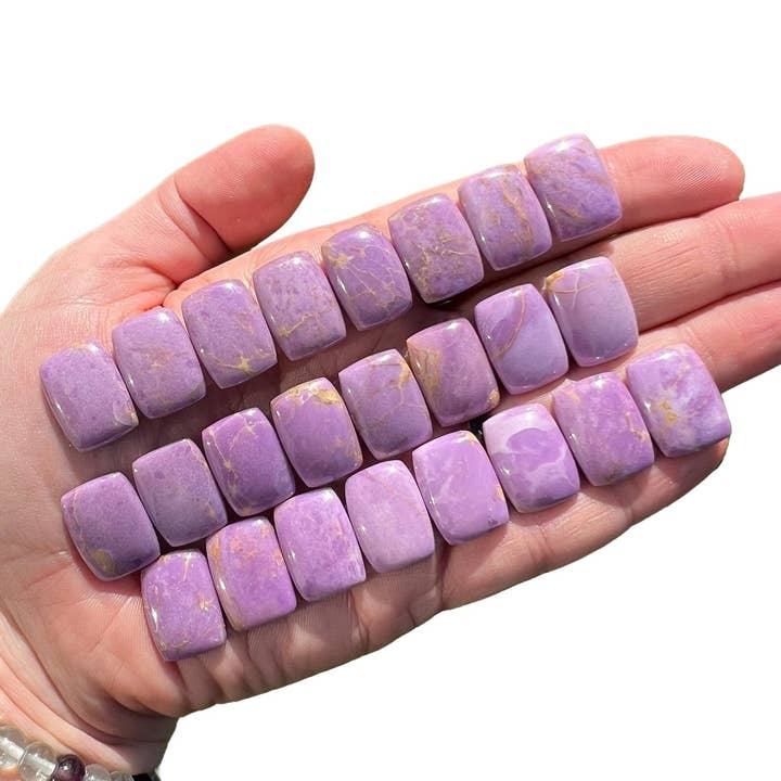 New Moon Beginnings - Wholesale Spiritual Stone/Crystal - Phosphosiderite Rectangle Cabochon4