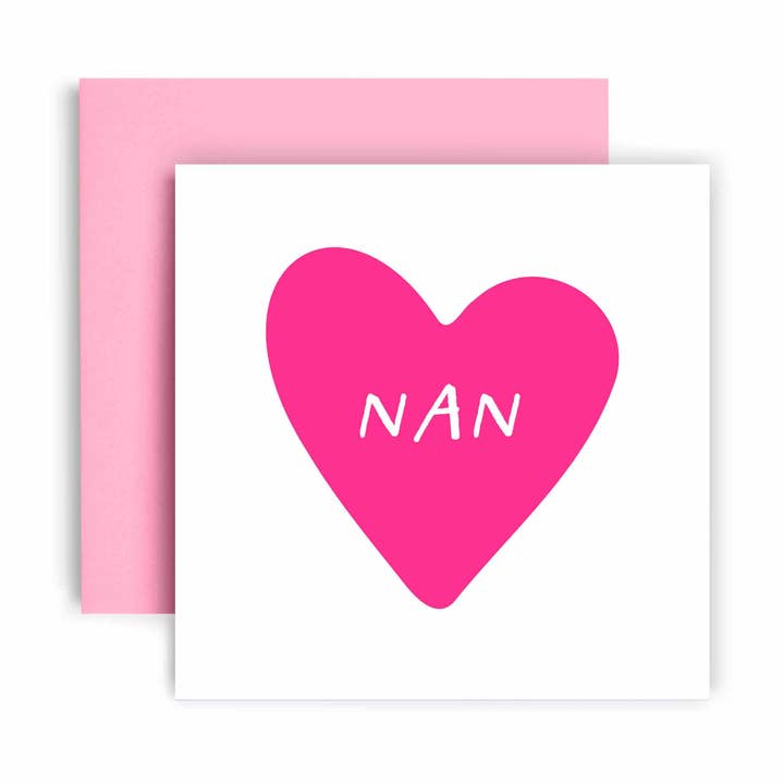 Cute Heart Nan Mothers Day Card for wholesale by Huxters