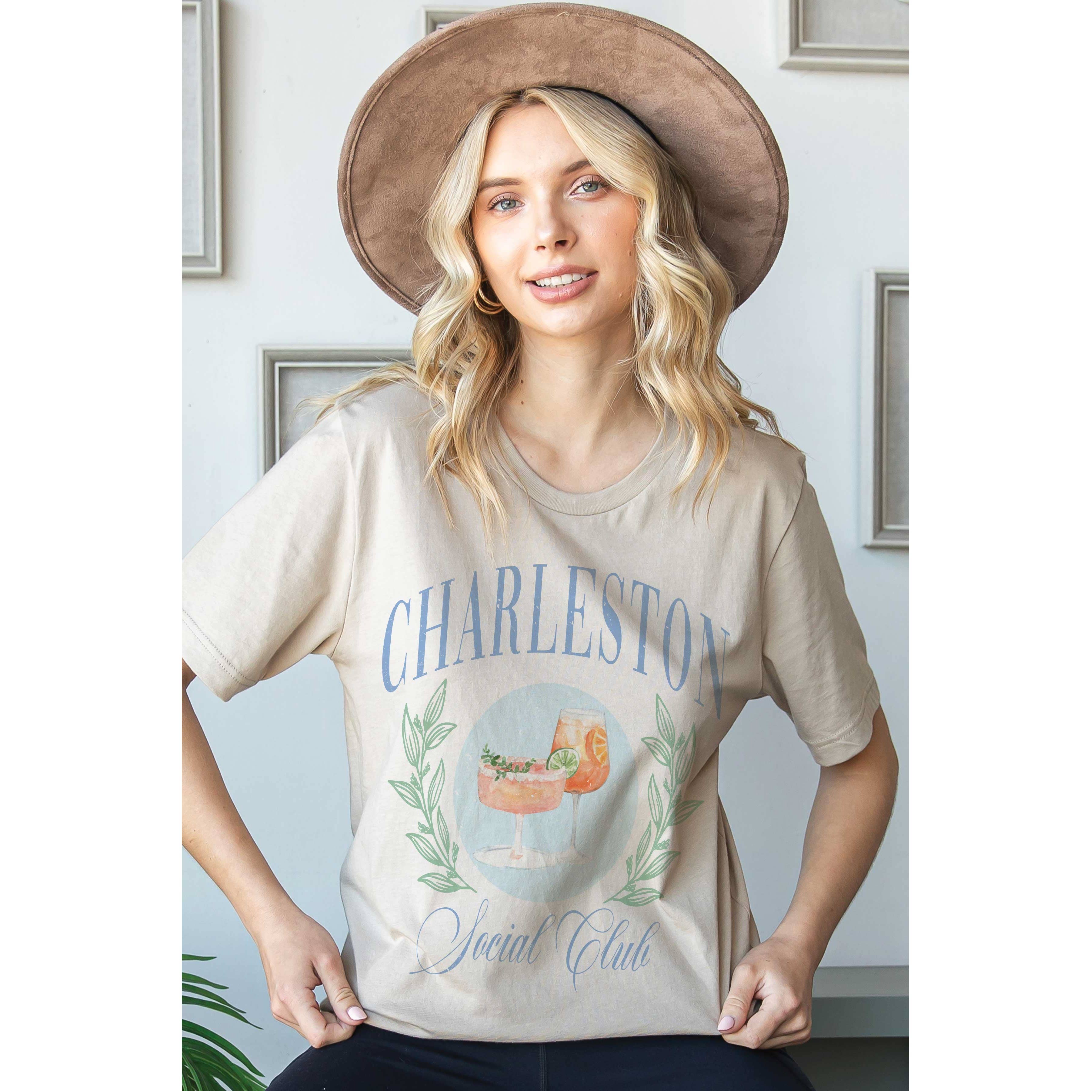 BLUME & CO. - Wholesale T-Shirt (Graphic) - Women's - CHARLESTON SOCIAL CLUB Graphic Tee3