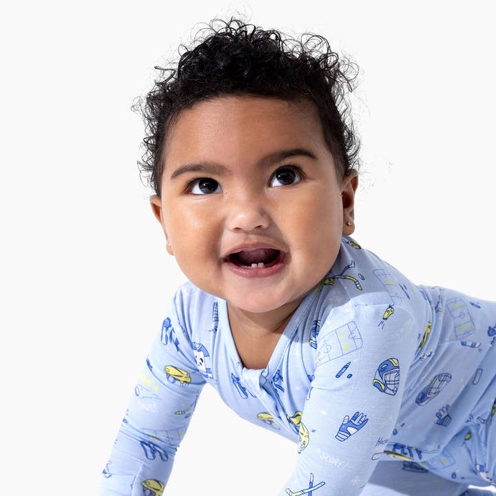 Hockey Bambus wandelbarer Strampler mit Füßen für den Großhandel von Bellabu Bear