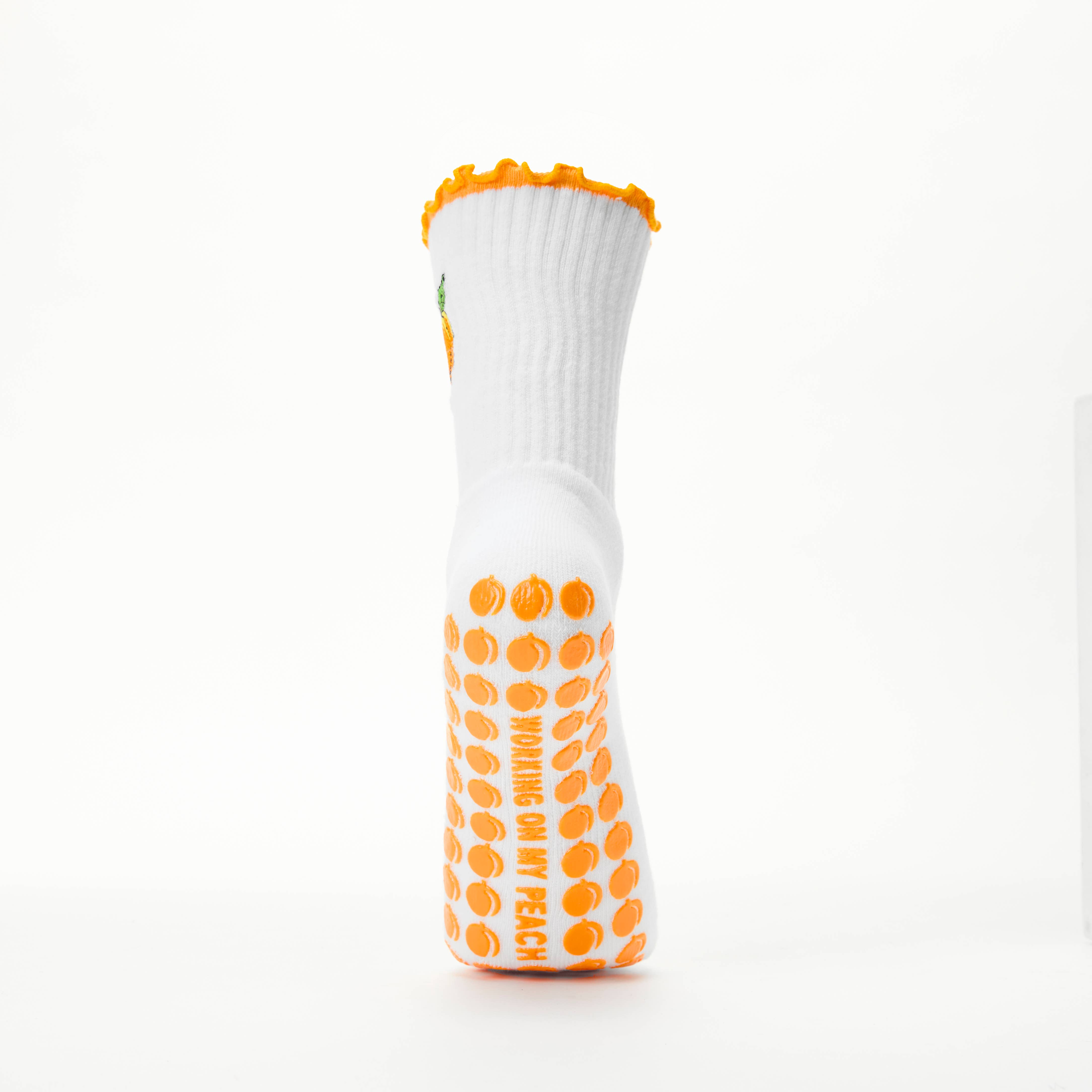 Hvid Arbejd på min fersken grebssokker for engroshandel på Faire9