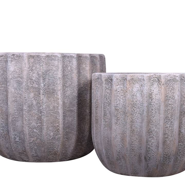 Atlantis Collection Fiberglass Planter CN1246 for wholesale by Replica Plants and Decor