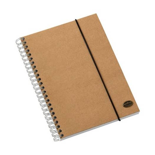 Notebook A5: spiral binding: brown: Multo Kraft (FSC®) for wholesale by Jalema