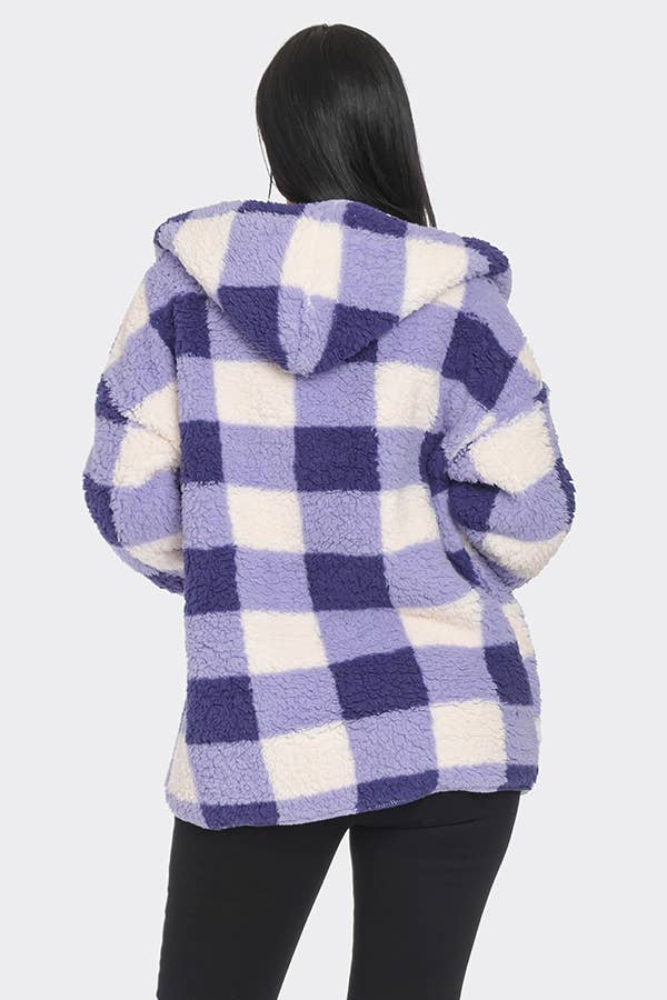 Lime All the Time - Wholesale Jacket - Women's - Teddy Bear Pattern Fluffy Fuzzy Fur Hoodie Jacket17