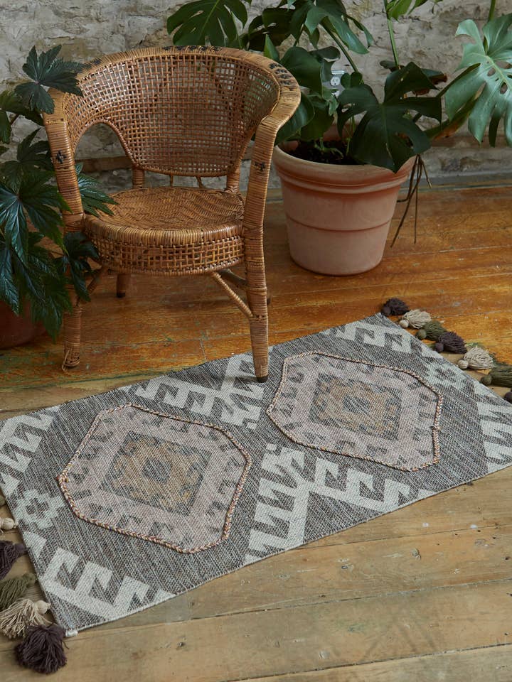 Tapis imprimé Kilim pour la vente par Patina Vie