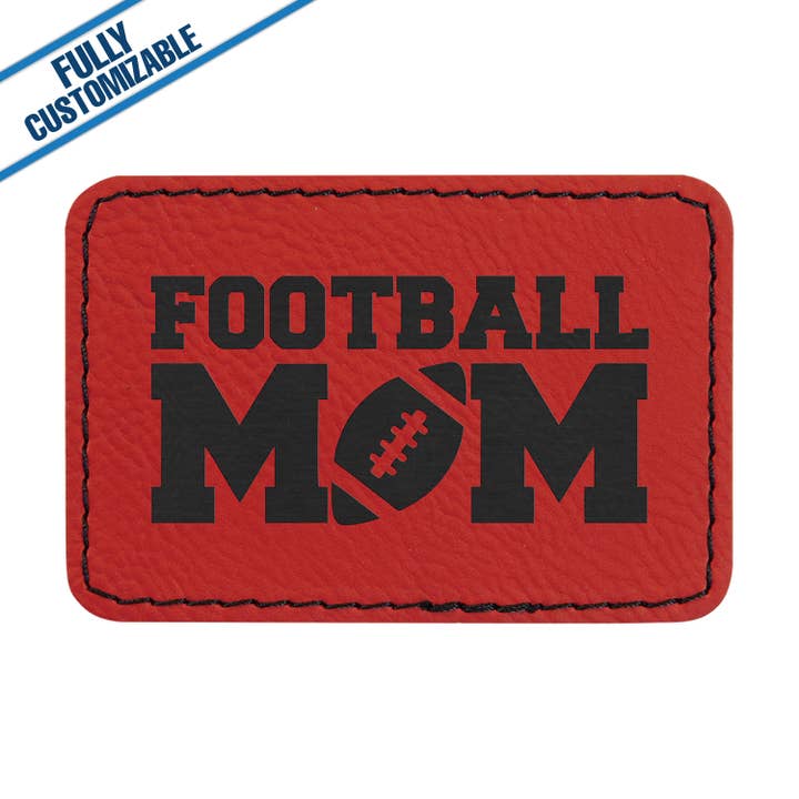 GiftWorksPlus - Wholesale Patch - Engraved Leatherette Rectangle Patch - Fully Customizable23