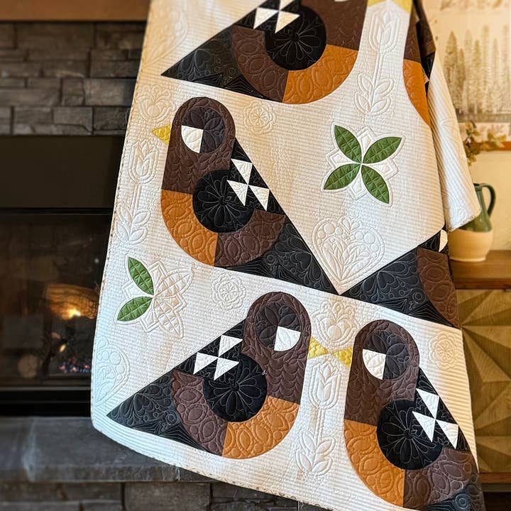 Quiltachusetts - Wholesale Craft Sewing Kit - Folk Birds Quilt Pattern3