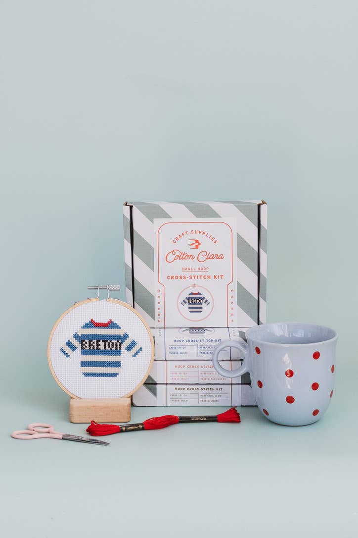 Cotton Clara Craft Kits & Supplies - Venta al por mayor Kit de manualidades - Kit de Bordado Fácil de Punto de Cruz Contado Bretón12