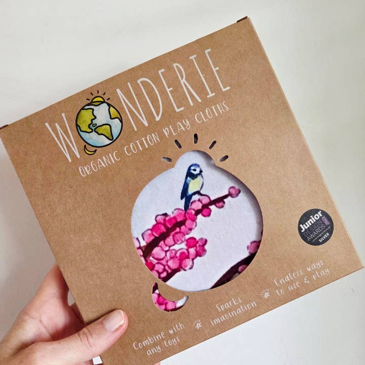 The Wonderie - Organic Cotton Play Cloths - Vente Tapisserie/textile - Tissu de Jeu Jardin des Fées – Jouet Écologique en Coton Bio2