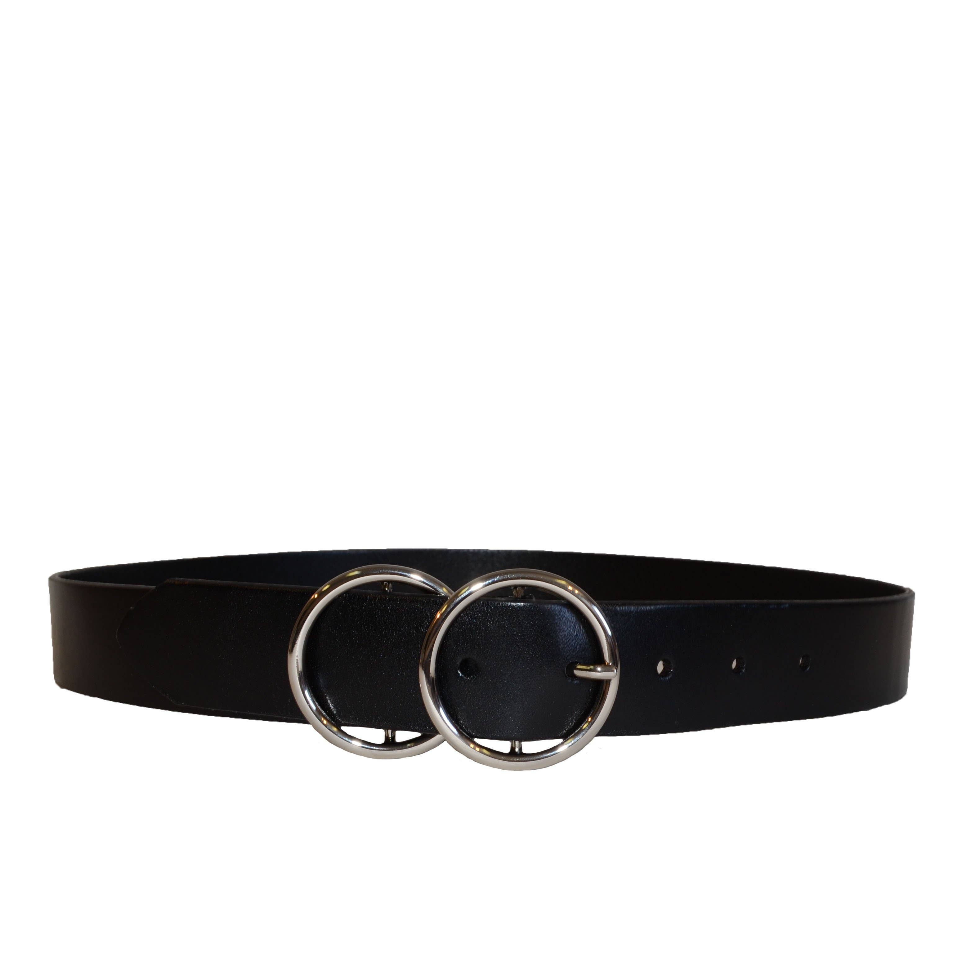The Fitting Belt Company - Wholesale Belt – Women's - TOWNSVILLE - Womens Black Double Ring Leather Belt0