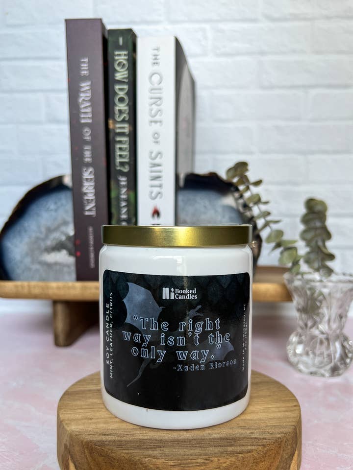 “The Right Way Isn’t The Only Way.” - Fourth Wing for wholesale by Booked Candles