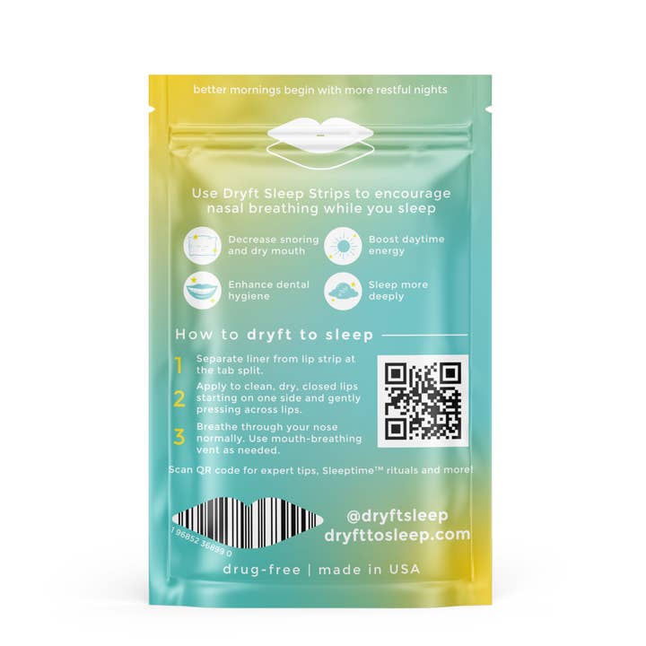 Dryft Sleep LLC - Wholesale Sleep/eye mask - Dryft Sleep Mouth Tape 30 Pk (Wellness, Travel, Sleep)3