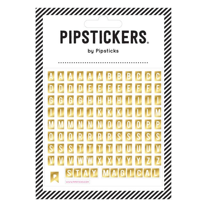 Gold Foil Alphabet for wholesale by Pipsticks