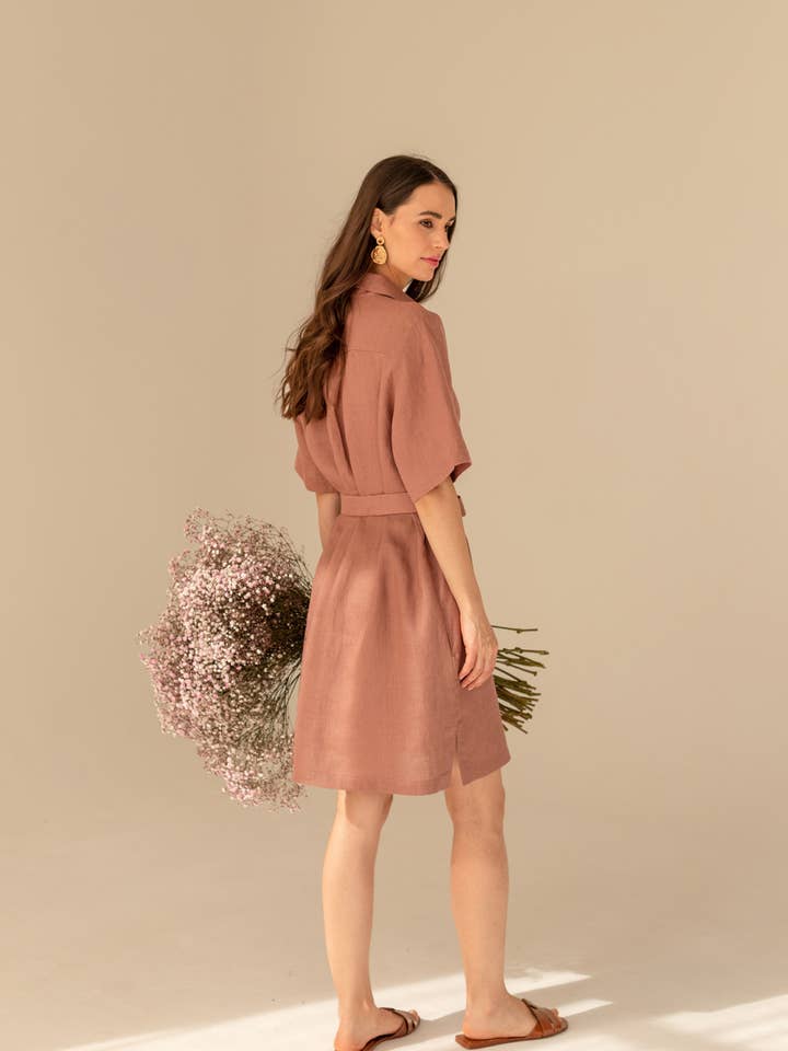 Soleil Vestido Linien Chocolate Leve por atacado de Entelier