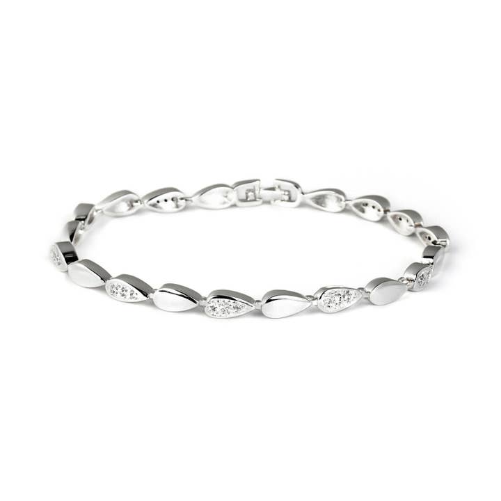 Bracelet Luxenter en zirconium brillant finition rhodium - Tanal pour la vente par Luxenter