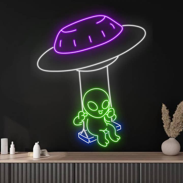 Alien Swing by UFO Neon Signs, Wall Art Deco, Lights Deco for wholesale by Glow Neon