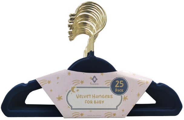 Concepts In Time - Wholesale Clothes hangers - Concepts 25pk Velvet Baby Hangers – Hook & Hold in Style4