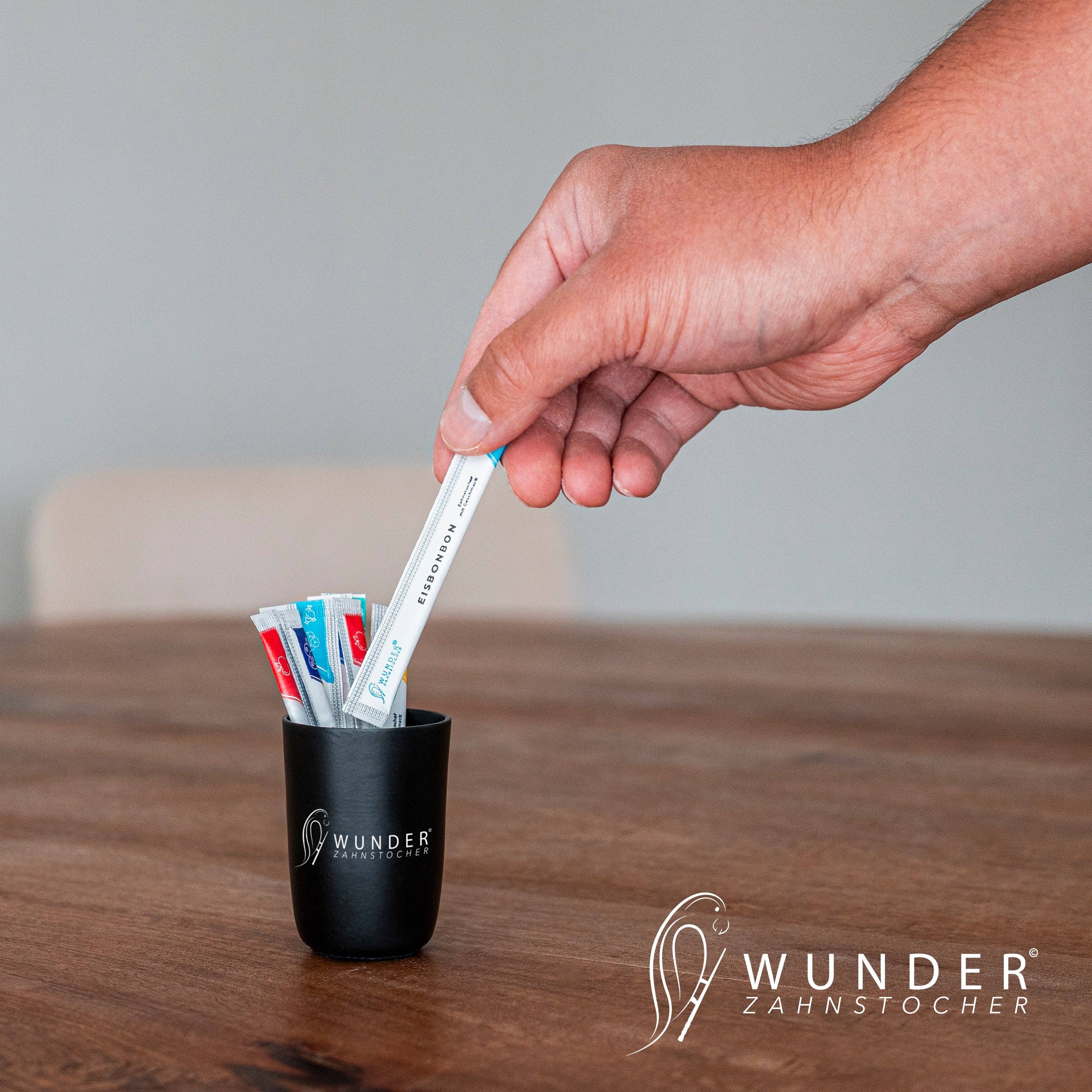 Wunder Zahnstocher – Großhandel Thermotasse/-becher – WUNDER ZAHNSTOCHER ALU BECHER SCHWARZ6