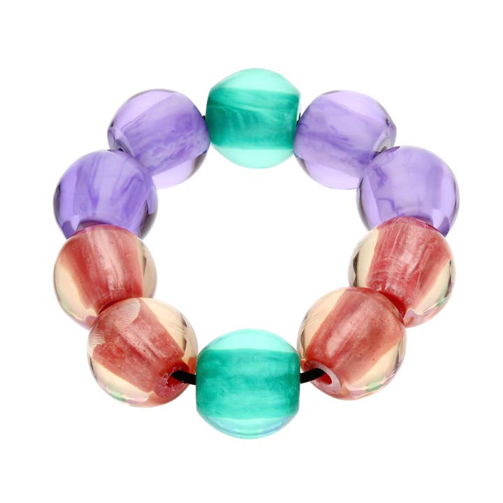 Ariel Multi färg pärla Stretch armband för wholesale av Gold & Honey