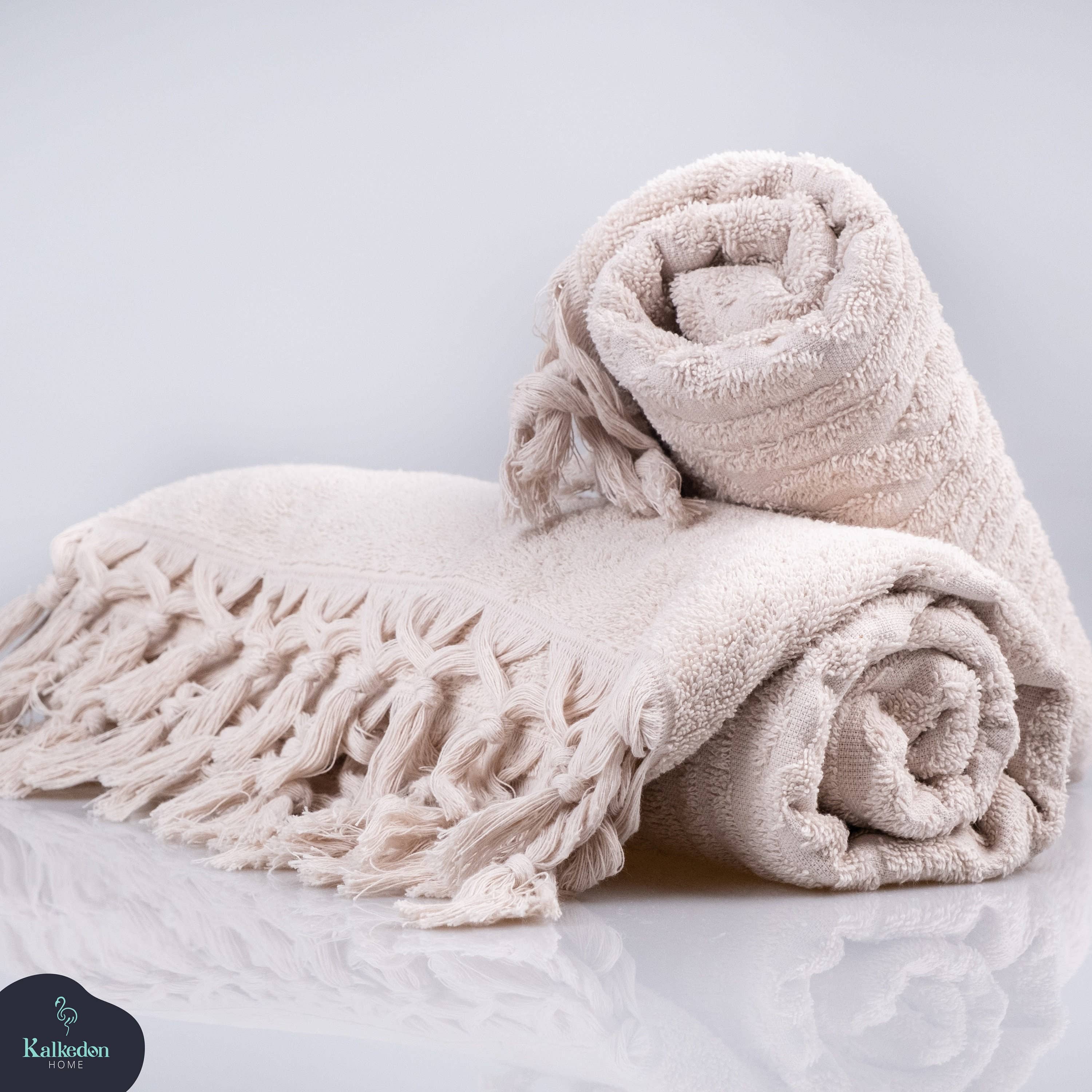 Kalkedon Towels - Vendita all'ingrosso Set asciugamani - Offerta! Set Asciugamani in Cotone Turco Organico | Asciugamano da Mano e da Bagno17