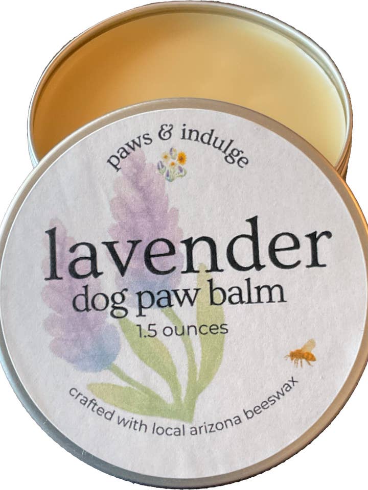 Lavender Dog Paw Balm in Metal Tin for wholesale by Paws and Indulge