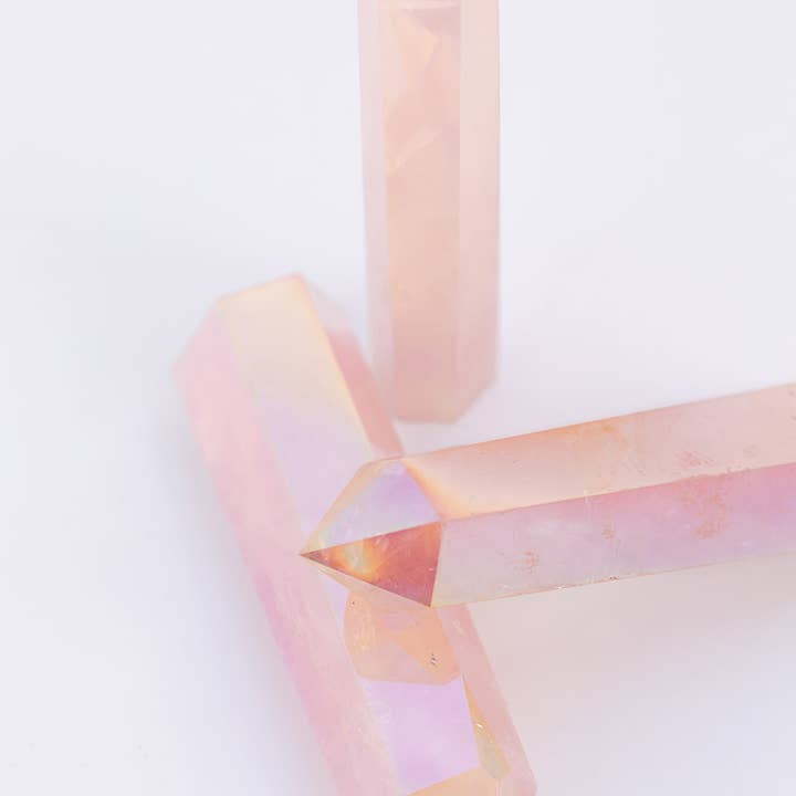 Apothecary Co. - Wholesale Spiritual stone/crystal - Angel Aura Rose Quartz Points1