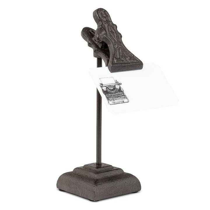 Abbott - Wholesale Decorative Tabletop Object - Table Note Clip-Brown-7"H