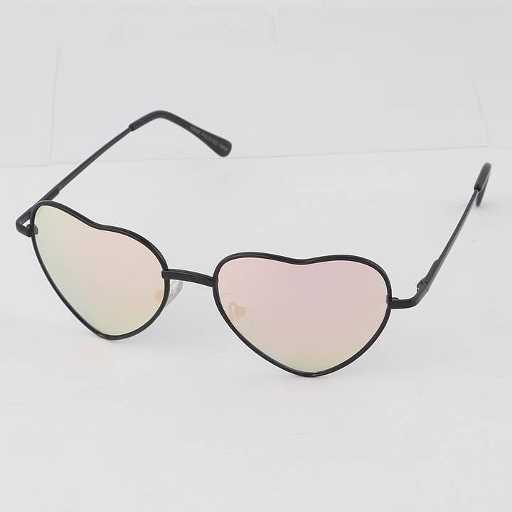 Flerfarvet Hjerte Spejlet Solbriller for engroshandel på Faire4