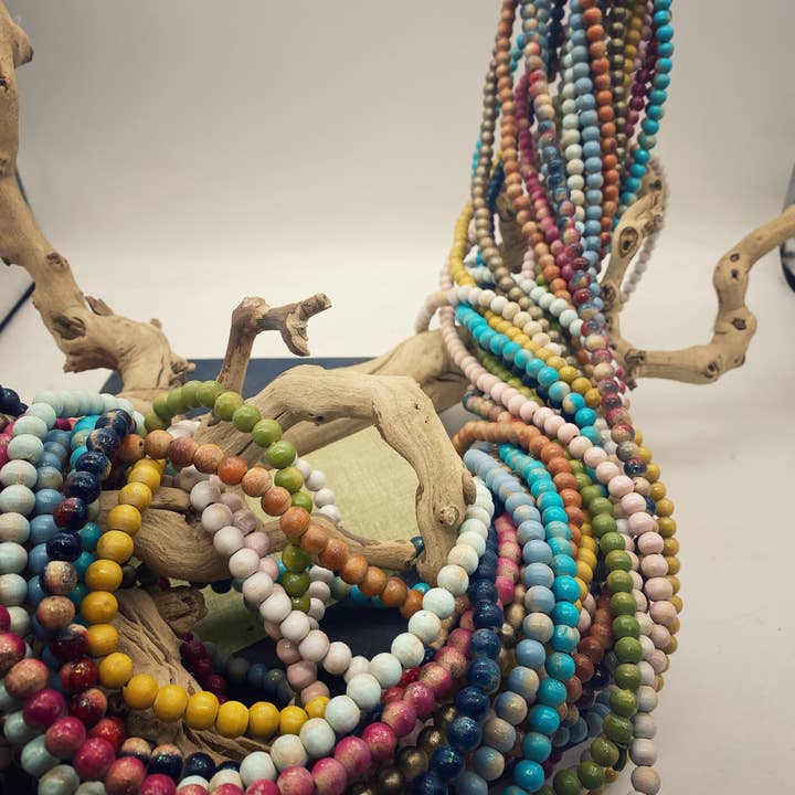 A Rare Bird Shop - Wholesale Beaded/Pearl Necklace - Teakwood Necklace Bundle1