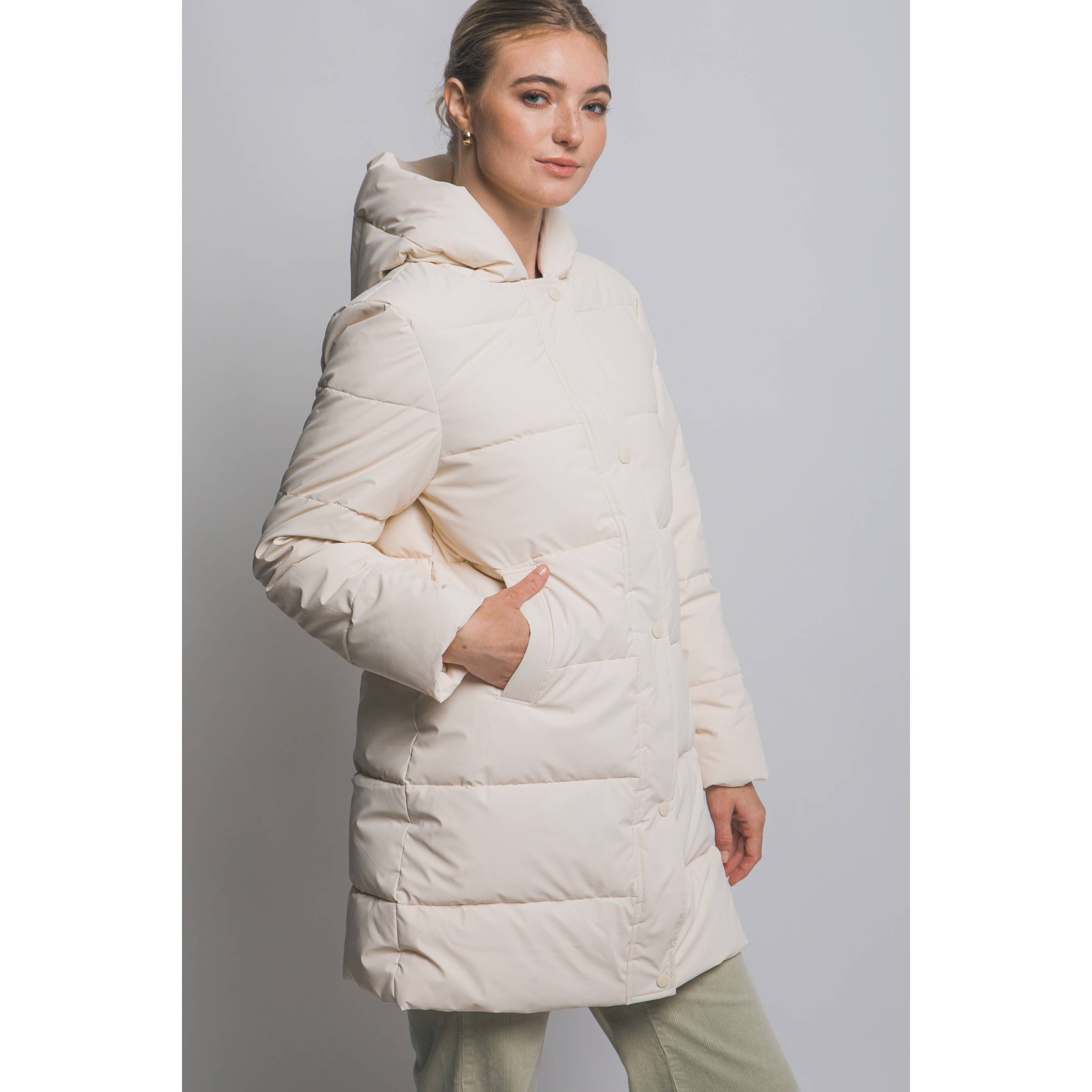 Timeless - Wholesale Coat - Women's - Hooded Long Puffer Coat1