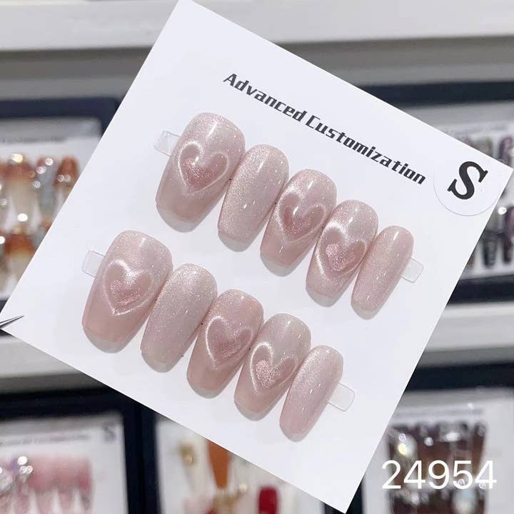 hand made Press on Nails 24954 for wholesale by foamboxnail