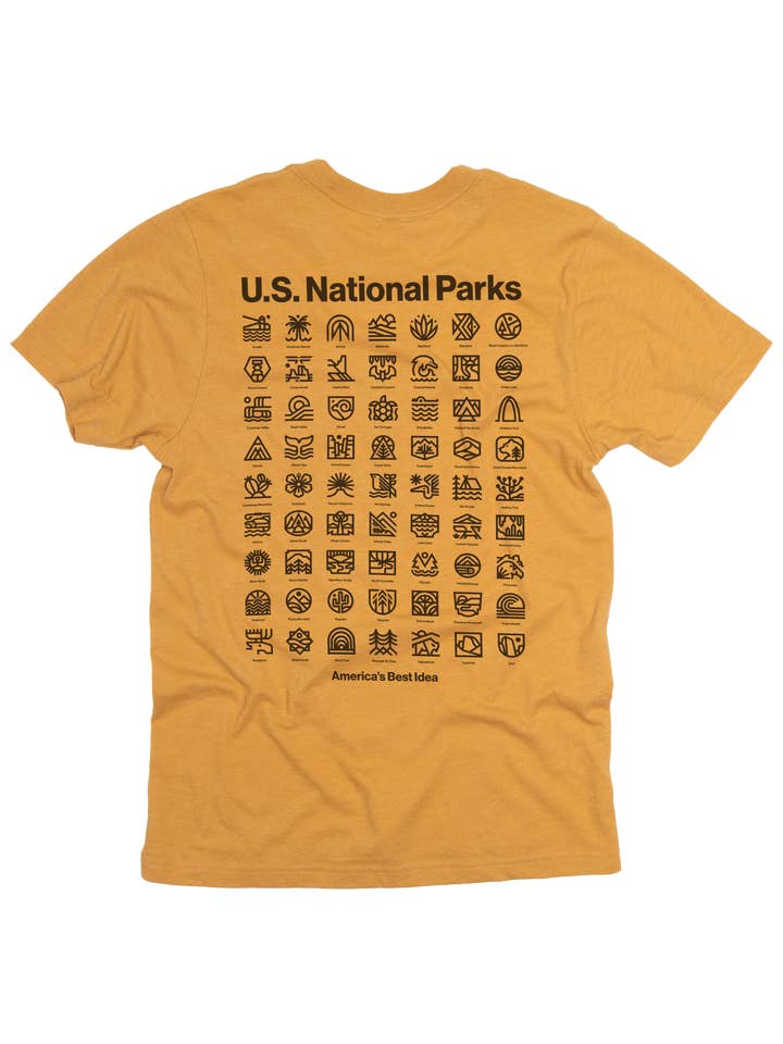 The Landmark Project – wholesale Screen printed t-shirt – unisex – U.S. National Parks Unisex Short Sleeve Pocket Tee