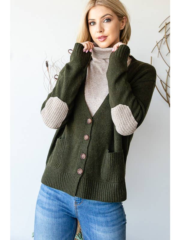 HEIMISH - Wholesale Cardigan - Women's - LVY326 LONG SLEEVE V NECK BUTTON DOWN CARDIGAN12