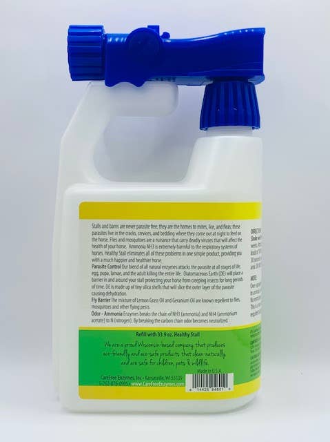 Carefree Enzymes - Vente Produit de nettoyage - Fournitures de nettoyage pour animaux Stall 32oz, Stall Protector2