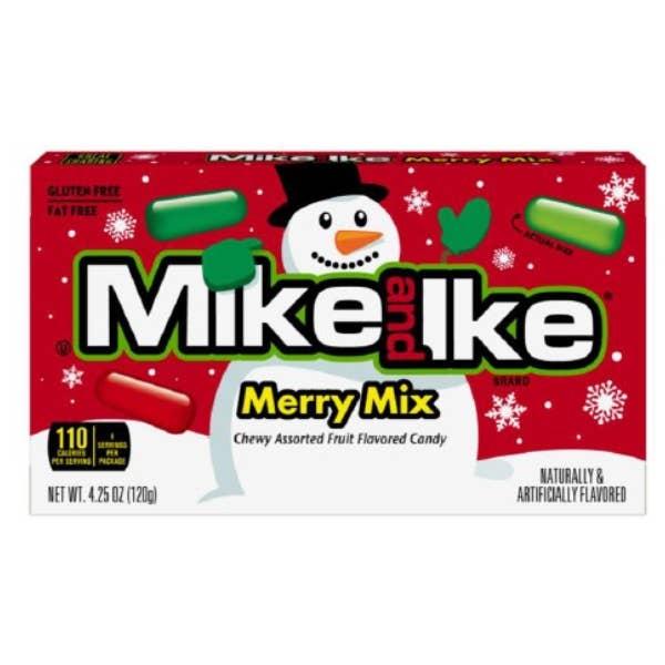 Mike & Ike Merry Mix Theater Box, 4.25oz, 12ct for wholesale by Grandpa Joe's Candy Shop