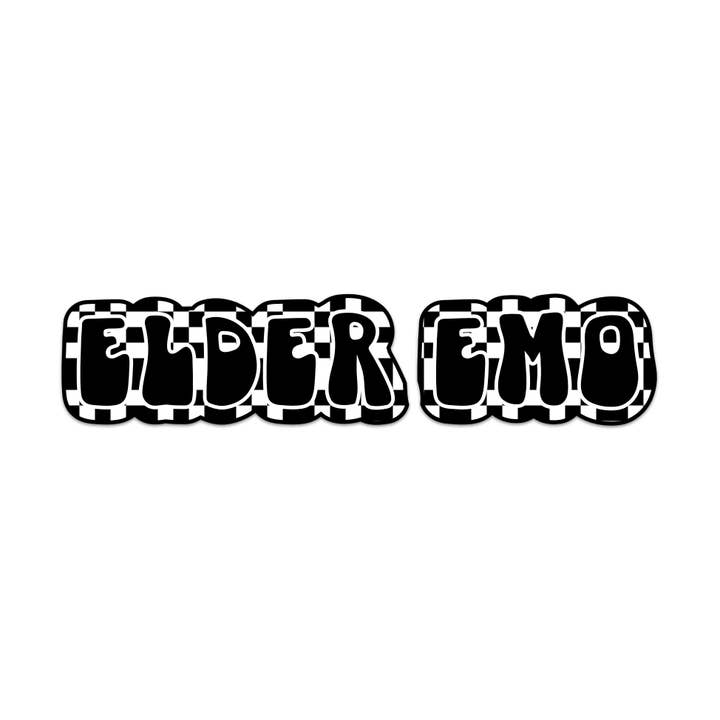 Elder Emo Vinyl Sticker for wholesale by Mouthy Broad