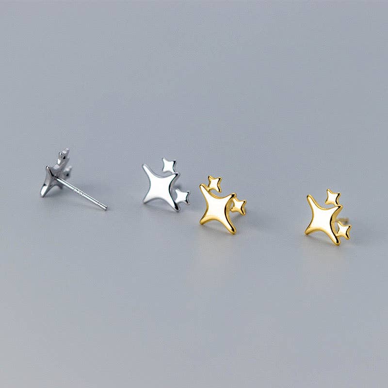 happyzzzsu - Wholesale Stud/Post Earrings - Sterling Silver Star Stud Earrings6