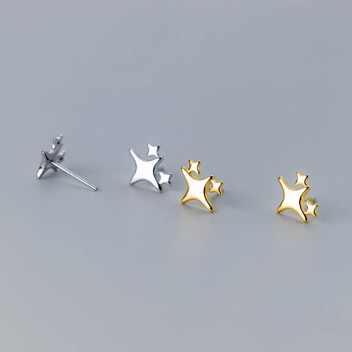 happyzzzsu - Wholesale Stud/Post Earrings - Sterling Silver Star Stud Earrings6