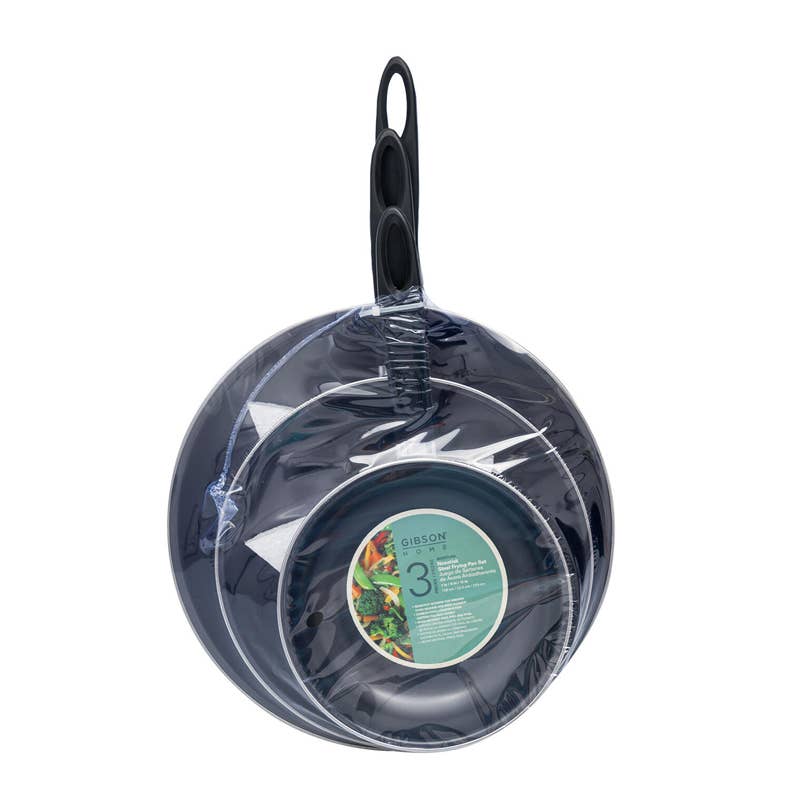 Deluxe Import Trading - Wholesale Pan - Gibson Home Nonstick Steel Frying Pan Set - 3 Pieces0