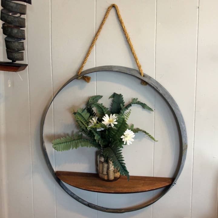Barrel-Art – wholesale Vägghylla – Barrel Hoop Hylla3
