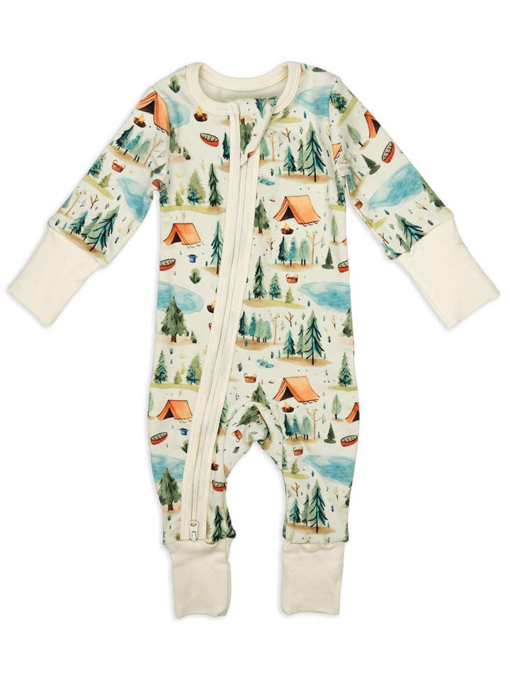 Earthy – wholesale Nattdräkt – Baby – Babypyjamas i ekologisk bomull 2-vägs dragkedja, norr