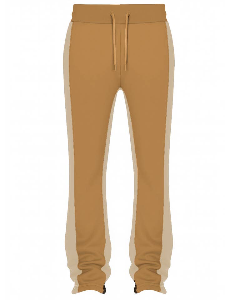 WEIV - Wholesale Athletic Sweatpants/Joggers - Men's - Two Stripe Flare Stacked Track Pants TP1326