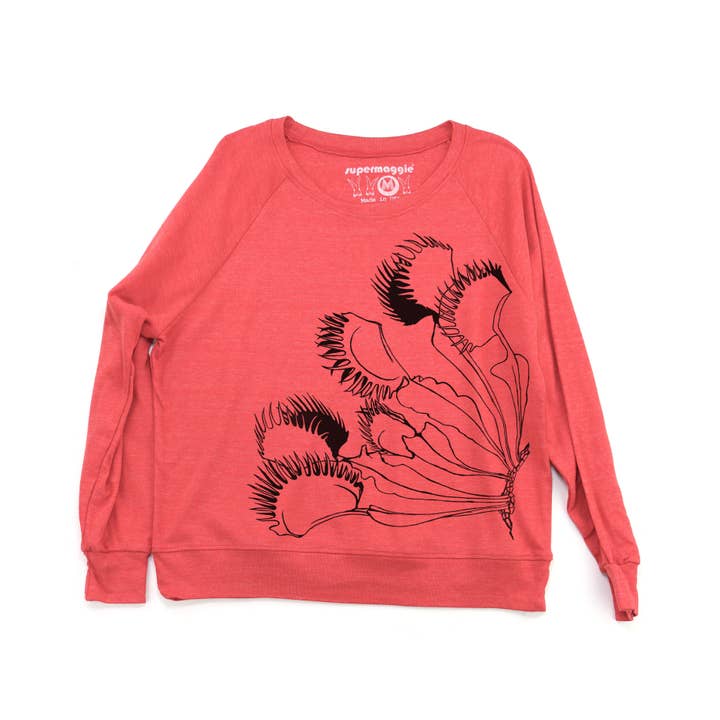 Supermaggie @ Faire - Wholesale Graphic Sweatshirt - Women's - Venus Flytrap Pia Tri Blend Pullover1
