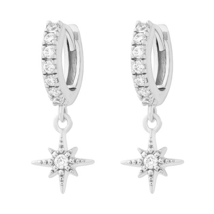 Stardrop Charm Huggies Sølv for engroshandel hos Cartilage Cartel Ltd