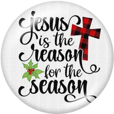 Glass Domed Snap - Jesus is the Reason for the Season for wholesale by Say It in A Snap Jewelry