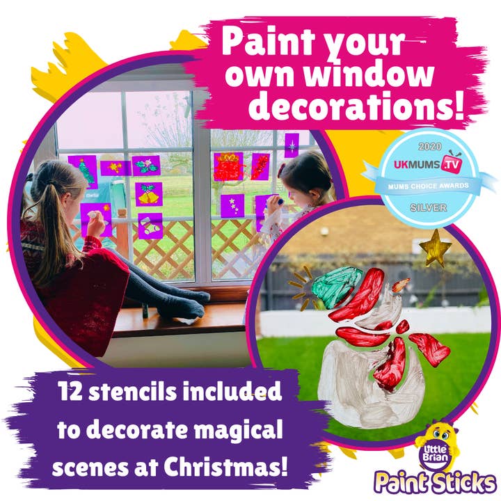 Baby Republic – wholesale Paint set – Little Brian Paint Sticks Christmas Window Kit3