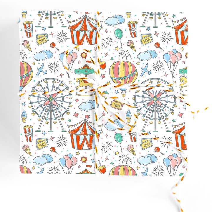 Circus Themed Wrapping Paper for wholesale by Stesha Wrapt