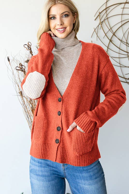 HEIMISH - Wholesale Cardigan - Women's - LVY326 LONG SLEEVE V NECK BUTTON DOWN CARDIGAN10